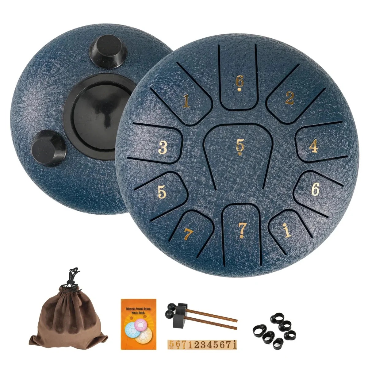 6-Inch Steel Tongue Drum | 11 Notes Ethereal Drum for Yoga Meditation & Sound Healing