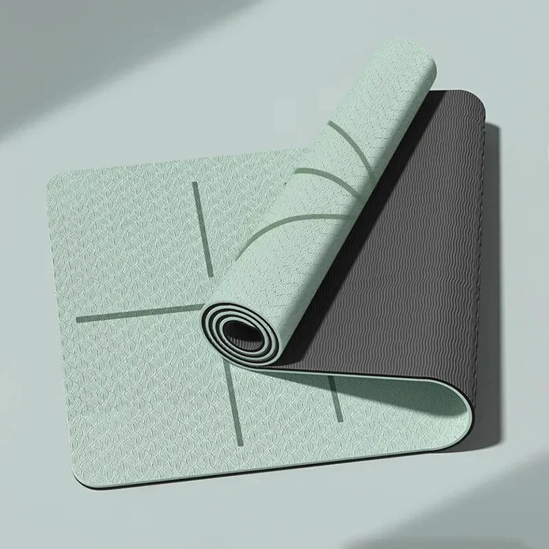 Eco Friendly Non Slip Yoga Mat | TPE Exercise Mat with Strap for Women, Men & Pilates